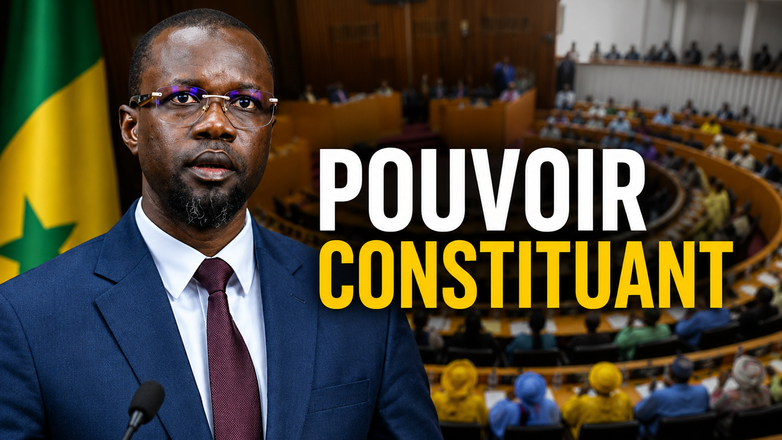 Ousmane Sonko à l’Assemblée nationale du Sénégal lors de l’ouverture de la phase parlementaire de la révision constitutionnelle en juin 2026.