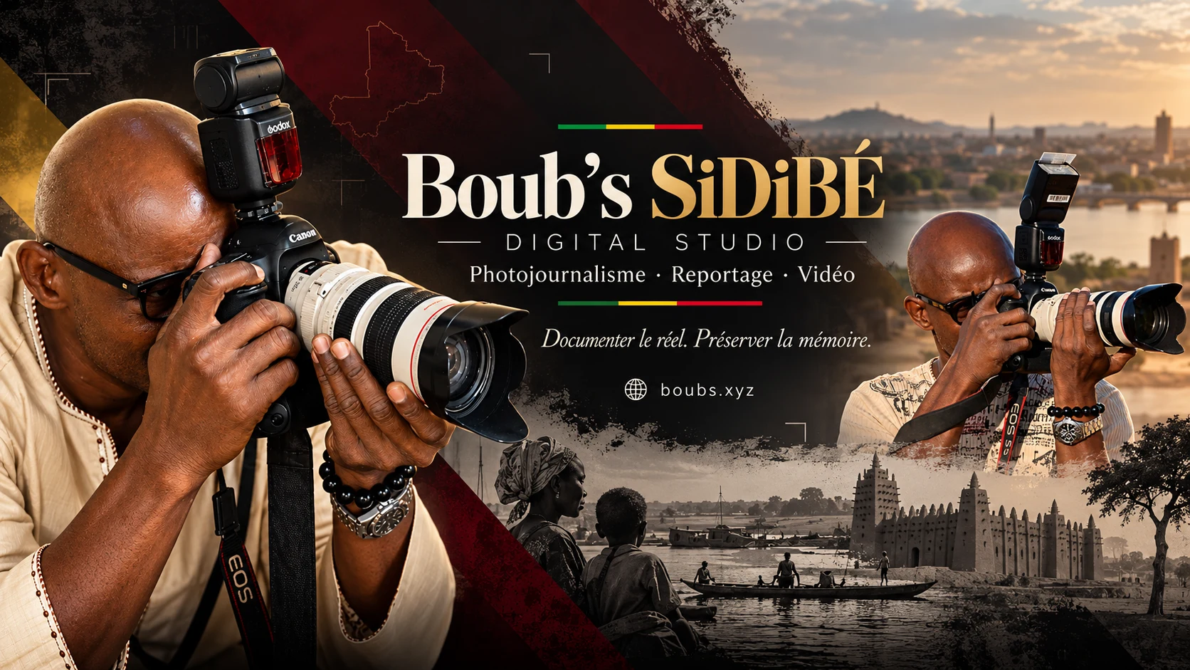 Bannière de Boub's SiDiBÉ, dédiée au photojournalisme, au reportage et à la vidéo