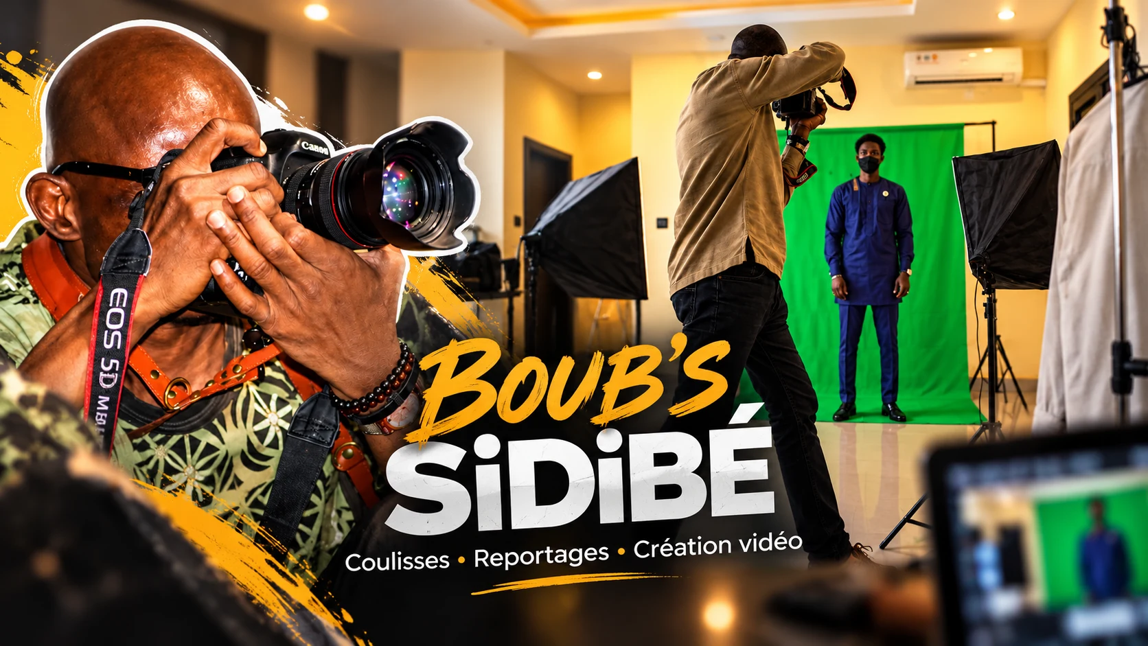 Bannière de Boub's SiDiBÉ consacrée aux coulisses des reportages et à la création vidéo